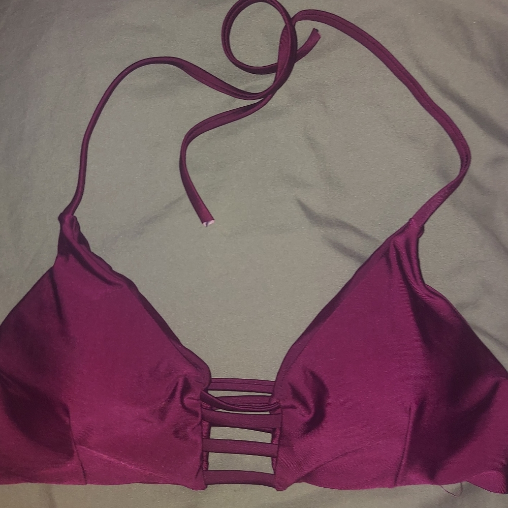 🔥SALE- Ladies mid-peep front & three string ladder back w neck tie Bikini Top